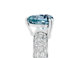 White gold Heart Cut Cut Pave Diamond Engagement Ring with Channel Set Band and Four-Prong Setting_5
