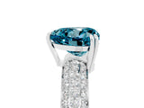 White gold Heart Cut Cut Pave Diamond Engagement Ring with Channel Set Band and Four-Prong Setting_5