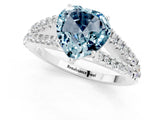 White gold Heart Cut Cut Split Shank Pave Diamond Engagement Ring with Four-Prong Setting_1