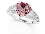 White gold Heart Cut Cut Split Shank Pave Diamond Engagement Ring with Four-Prong Setting_1