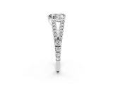 White gold Heart Cut Cut Split Shank Pave Diamond Engagement Ring with Four-Prong Setting_2