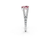 White gold Heart Cut Cut Split Shank Pave Diamond Engagement Ring with Four-Prong Setting_2