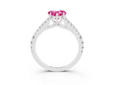 White gold Heart Cut Cut Split Shank Pave Diamond Engagement Ring with Four-Prong Setting_3