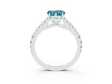 White gold Heart Cut Cut Split Shank Pave Diamond Engagement Ring with Four-Prong Setting_3