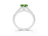 White gold Heart Cut Cut Split Shank Pave Diamond Engagement Ring with Four-Prong Setting_3