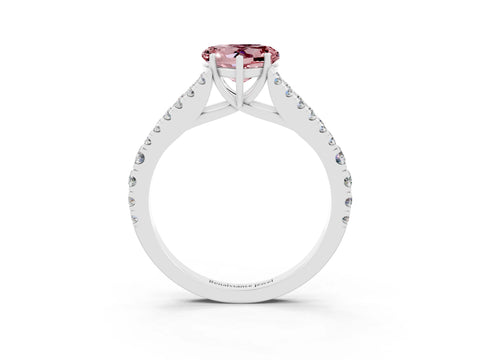White gold Heart Cut Cut Split Shank Pave Diamond Engagement Ring with Four-Prong Setting_3