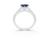 White gold Heart Cut Cut Split Shank Pave Diamond Engagement Ring with Four-Prong Setting_3