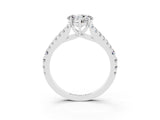 White gold Heart Cut Cut Split Shank Pave Diamond Engagement Ring with Four-Prong Setting_3