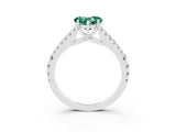 White gold Heart Cut Cut Split Shank Pave Diamond Engagement Ring with Four-Prong Setting_3