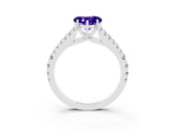 White gold Heart Cut Cut Split Shank Pave Diamond Engagement Ring with Four-Prong Setting_3