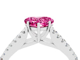White gold Heart Cut Cut Split Shank Pave Diamond Engagement Ring with Four-Prong Setting_4