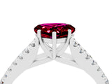 White gold Heart Cut Cut Split Shank Pave Diamond Engagement Ring with Four-Prong Setting_4