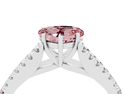 White gold Heart Cut Cut Split Shank Pave Diamond Engagement Ring with Four-Prong Setting_4
