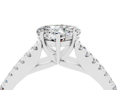 White gold Heart Cut Cut Split Shank Pave Diamond Engagement Ring with Four-Prong Setting_4