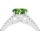 White gold Heart Cut Cut Split Shank Pave Diamond Engagement Ring with Four-Prong Setting_4