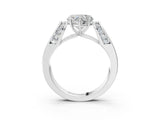 White gold Heart Cut Diamond Channel Set Solitaire Ring with Four-Prong Setting_13