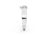 White gold Heart Cut Diamond Channel Set Solitaire Ring with Four-Prong Setting_30