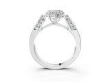 White gold Heart Cut Diamond Channel Set Solitaire Ring with Four-Prong Setting_31