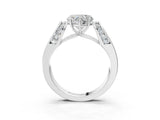White gold Heart Cut Diamond Channel Set Solitaire Ring with Four-Prong Setting_75
