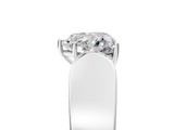 White gold Heart Cut Diamond Channel Set Solitaire Ring with Four-Prong Setting_77
