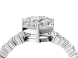 White gold Heart Cut Diamond Cluster Pavé Band with Four-Prong Setting_22