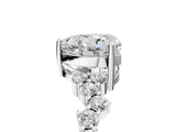 White gold Heart Cut Diamond Cluster Pavé Band with Four-Prong Setting_23
