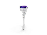 White gold Heart Cut Diamond Cluster Pavé Band with Four-Prong Setting_2
