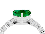 White gold Heart Cut Diamond Cluster Pavé Band with Four-Prong Setting_4