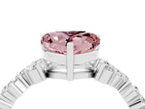 White gold Heart Cut Diamond Cluster Pavé Band with Four-Prong Setting_4