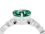 White gold Heart Cut Diamond Cluster Pavé Band with Four-Prong Setting_4