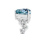 White gold Heart Cut Diamond Cluster Pavé Band with Four-Prong Setting_5