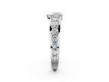 White gold Heart Cut Diamond Engagement Ring with Pavé Band and Four-Prong Setting_43