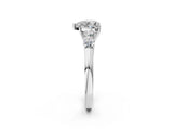 White gold Heart Cut Diamond Five-Stone Prong Set White Gold Ring_65