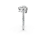 White gold Heart Cut Diamond Halo Engagement Ring with Pavé Band and Prong Setting_29