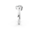 White gold Heart Cut Diamond Halo Engagement Ring with Split Shank and Four-Prong Setting_113