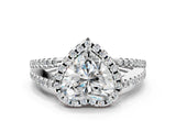 White gold Heart Cut Diamond Halo Split Shank Engagement Ring_40
