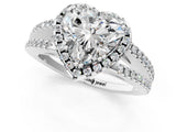 White gold Heart Cut Diamond Halo Split Shank Engagement Ring_41