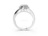 White gold Heart Cut Diamond Halo Split Shank Engagement Ring_43