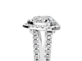 White gold Heart Cut Diamond Halo Split Shank Engagement Ring_45