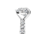 White gold Heart Cut Diamond Pavé Band with Four-Prong Setting_93