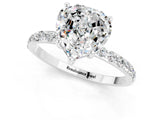 White gold Heart Cut Diamond Pavé Band with Six-Prong Setting_1