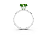 White gold Heart Cut Diamond Pavé Band with Six-Prong Setting_3