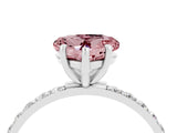 White gold Heart Cut Diamond Pavé Band with Six-Prong Setting_4