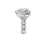 White gold Heart Cut Diamond Pavé Solitaire Engagement Ring with Four-Prong Setting_98
