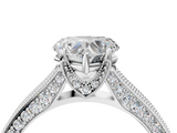 White gold Heart Cut Diamond Pave Band with Four-Prong Setting_39