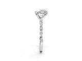 White gold Heart Cut Diamond Ring with Marquise and Round with Moissanite side stone Side Stones and Four-Prong Setting_50