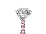 White gold Heart Cut Diamond Ring with Marquise and Round with Morganite side stone Side Stones and Four-Prong Setting_29