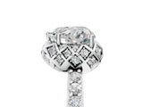 White gold Heart Cut Diamond Scalloped Halo Engagement Ring with Round Shared Prong Band_17