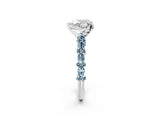 White gold Heart Cut Diamond Side Stone Solitaire Ring with Round with Aquamarine side stone and Four-Prong Setting_21