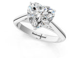 White gold Heart Cut Diamond Solitaire Engagement Ring with Cathedral Setting and Four-Prong Mount_129